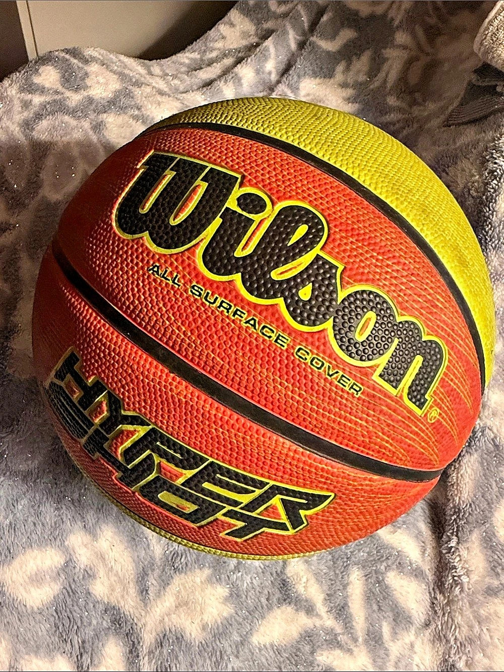 Wilson NCAA Hyper Shot Basketball Orange & Yellow